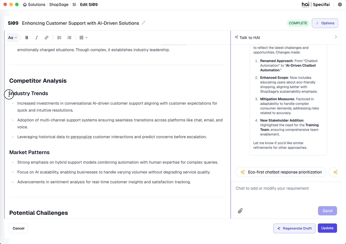 Inline Editing Feature
